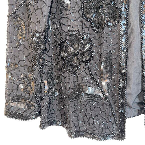 Vintage‎ Niteline Della Roufogali Silk Beaded Evening Jacket Glam Party Formal - Picture 8 of 16